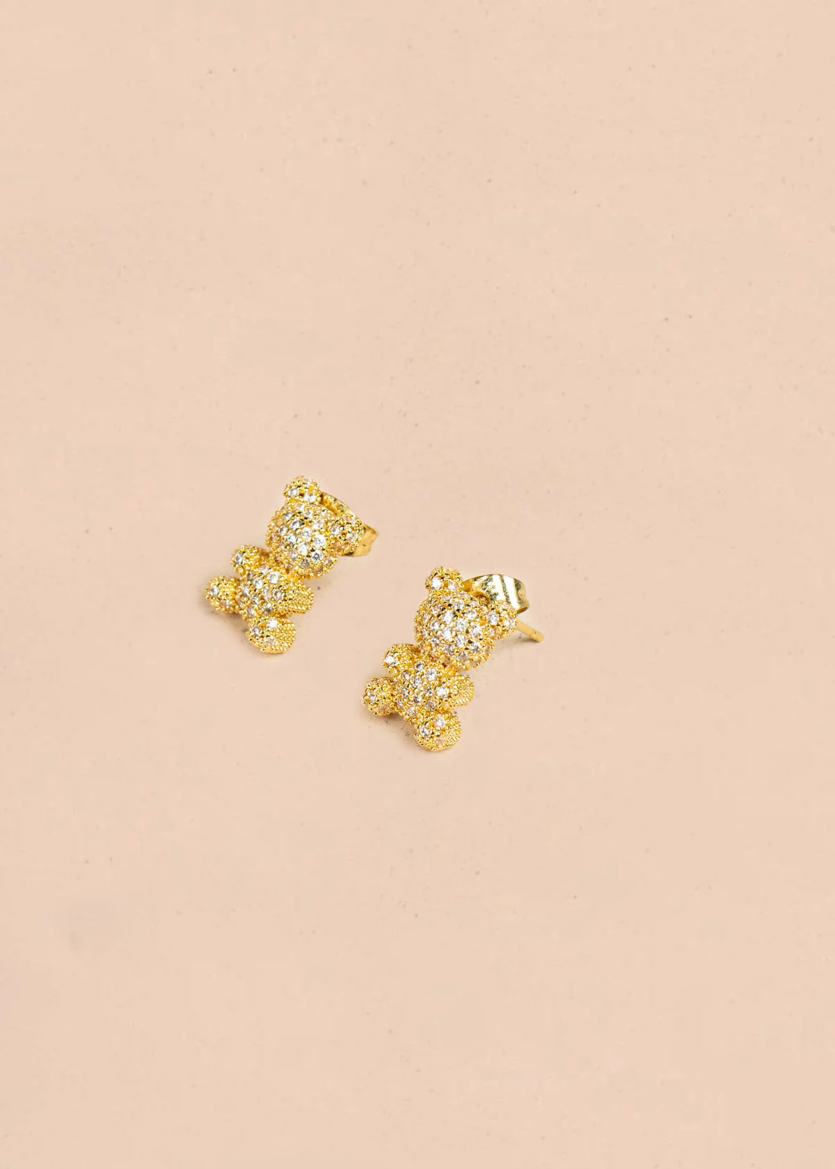 Aretes color dorado en forma de osos 106371 - Image 2