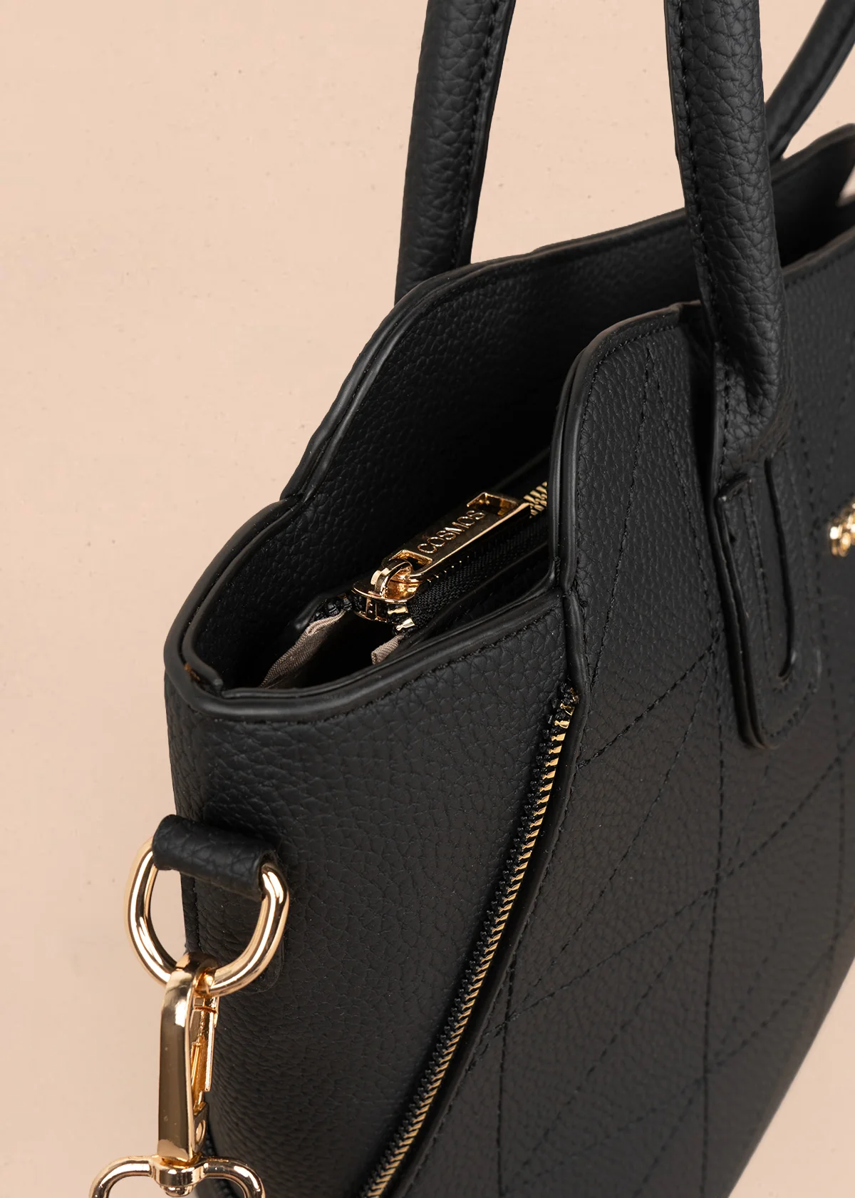 Bolso tipo shopping color negro con monedero 106288 - Image 3
