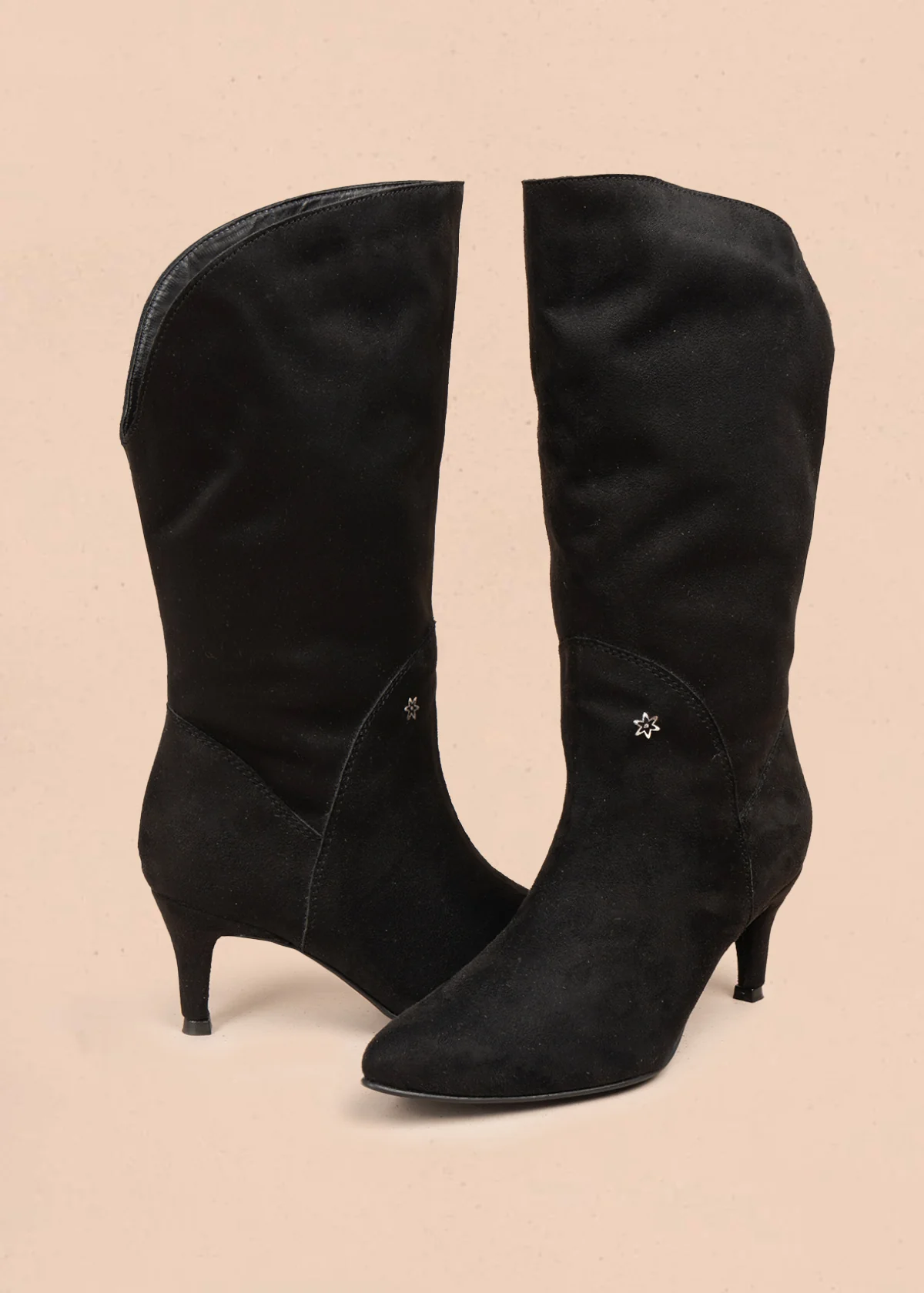 Bota color negro con tacón puntilla 105919 - Image 4