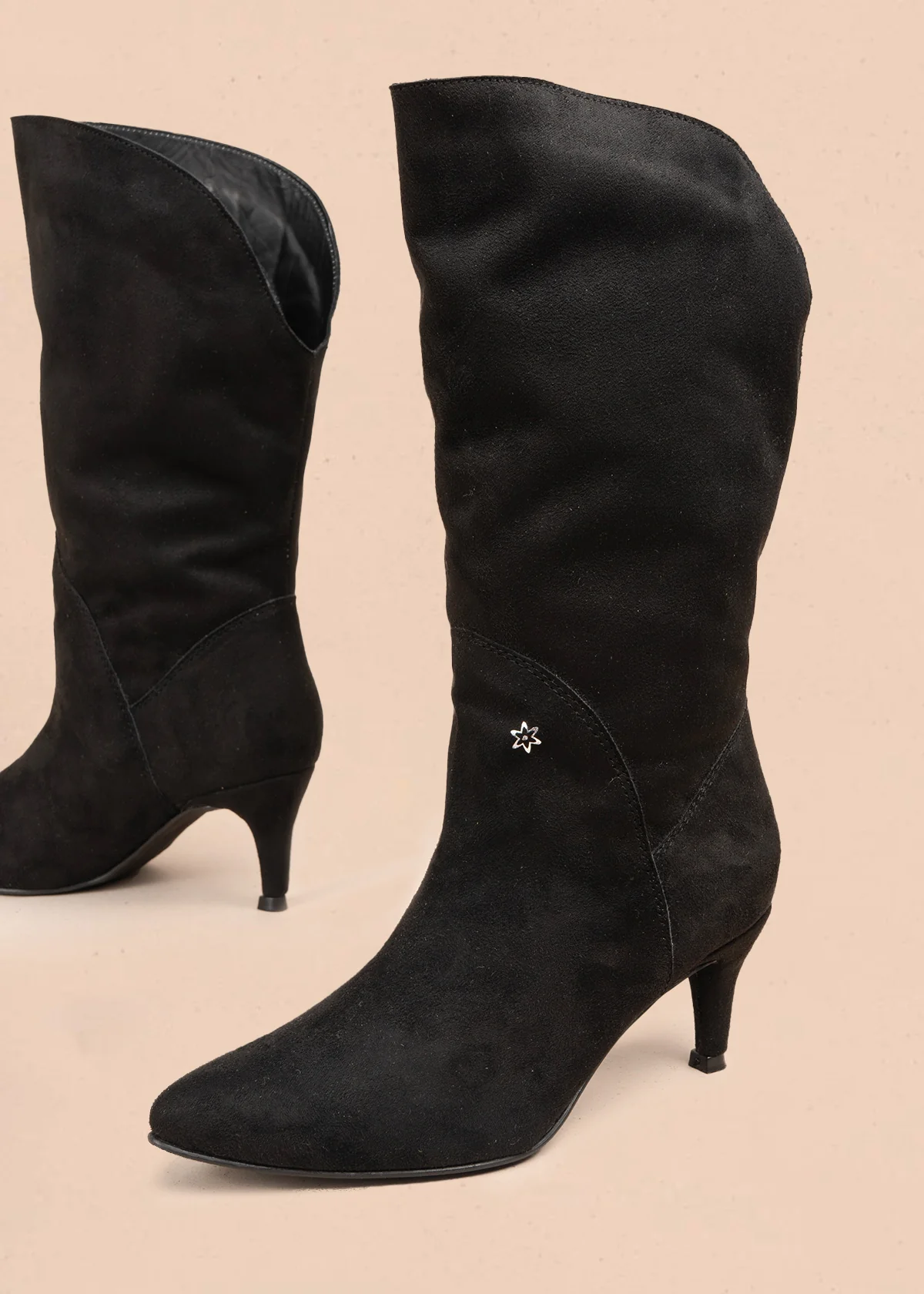Bota color negro con tacón puntilla 105919 - Image 5