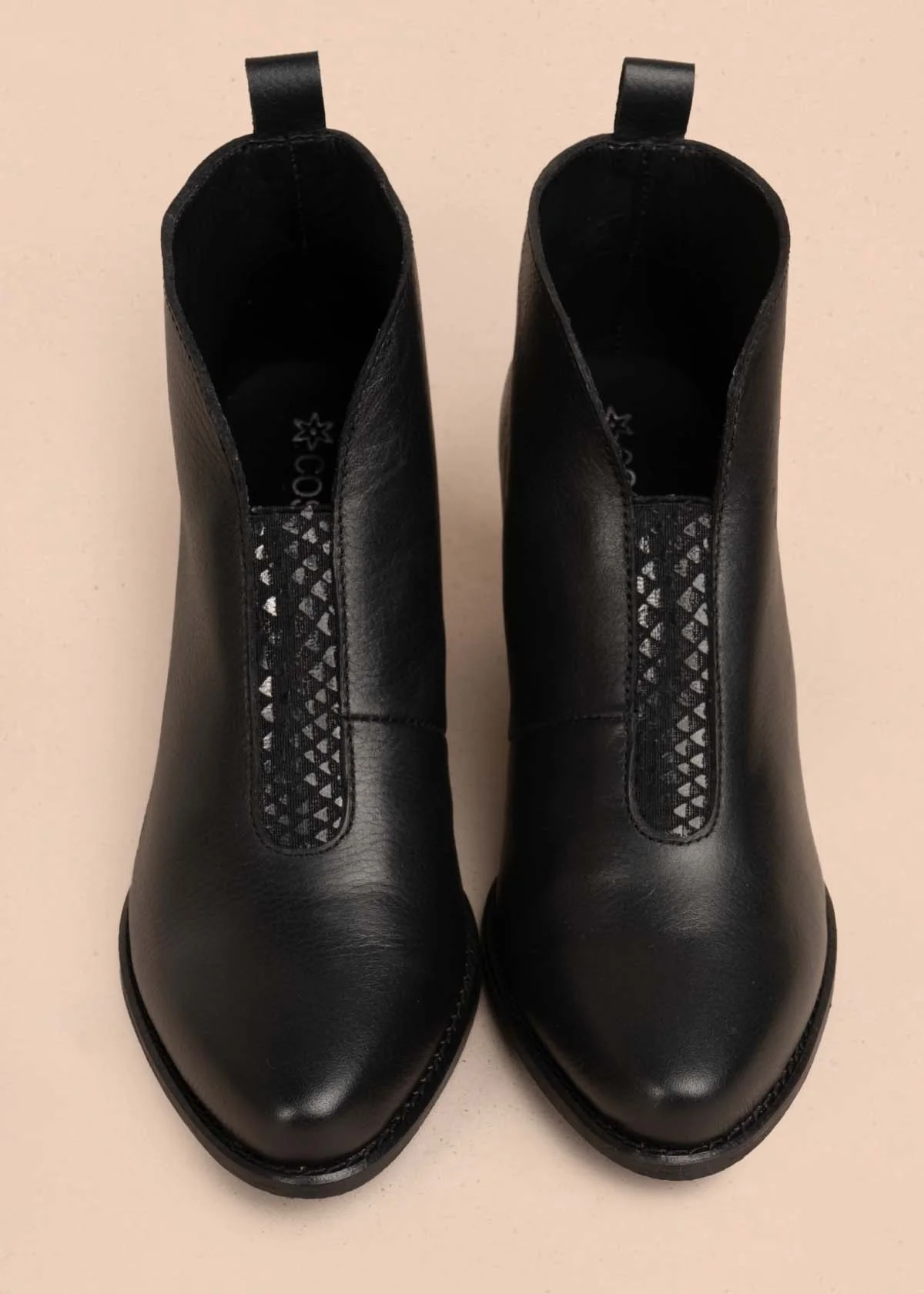Botines en cuero color negro 105873 - Image 3
