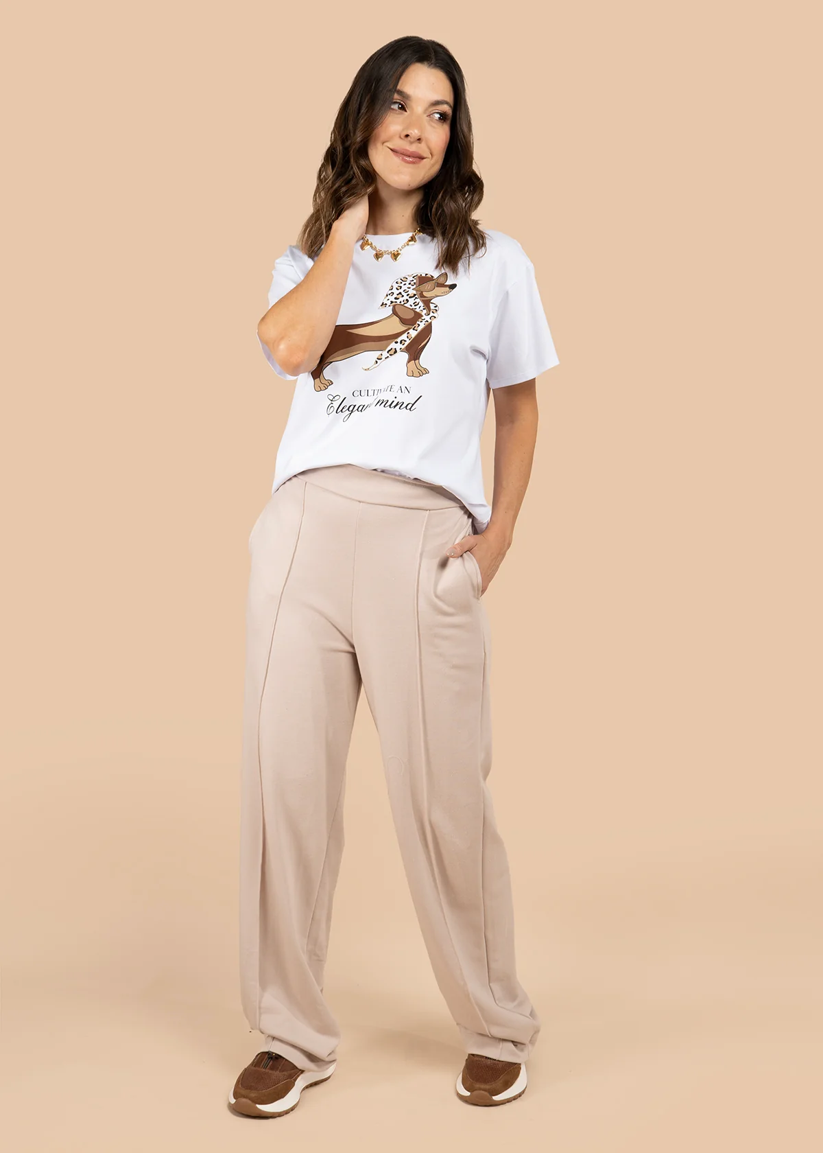 Camiseta color blanco con estampado 105881 - Image 5