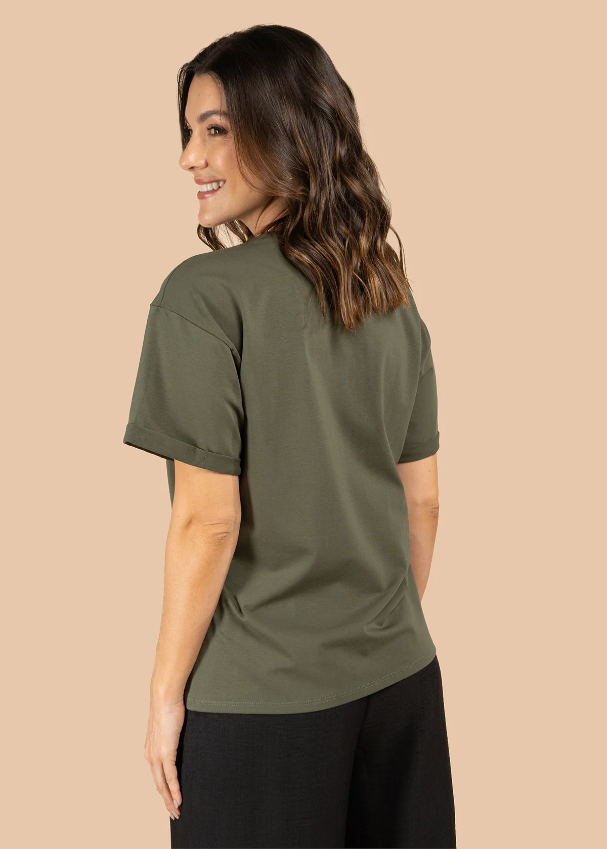 Camiseta color verde con estampado de animal print 105882 - Image 5