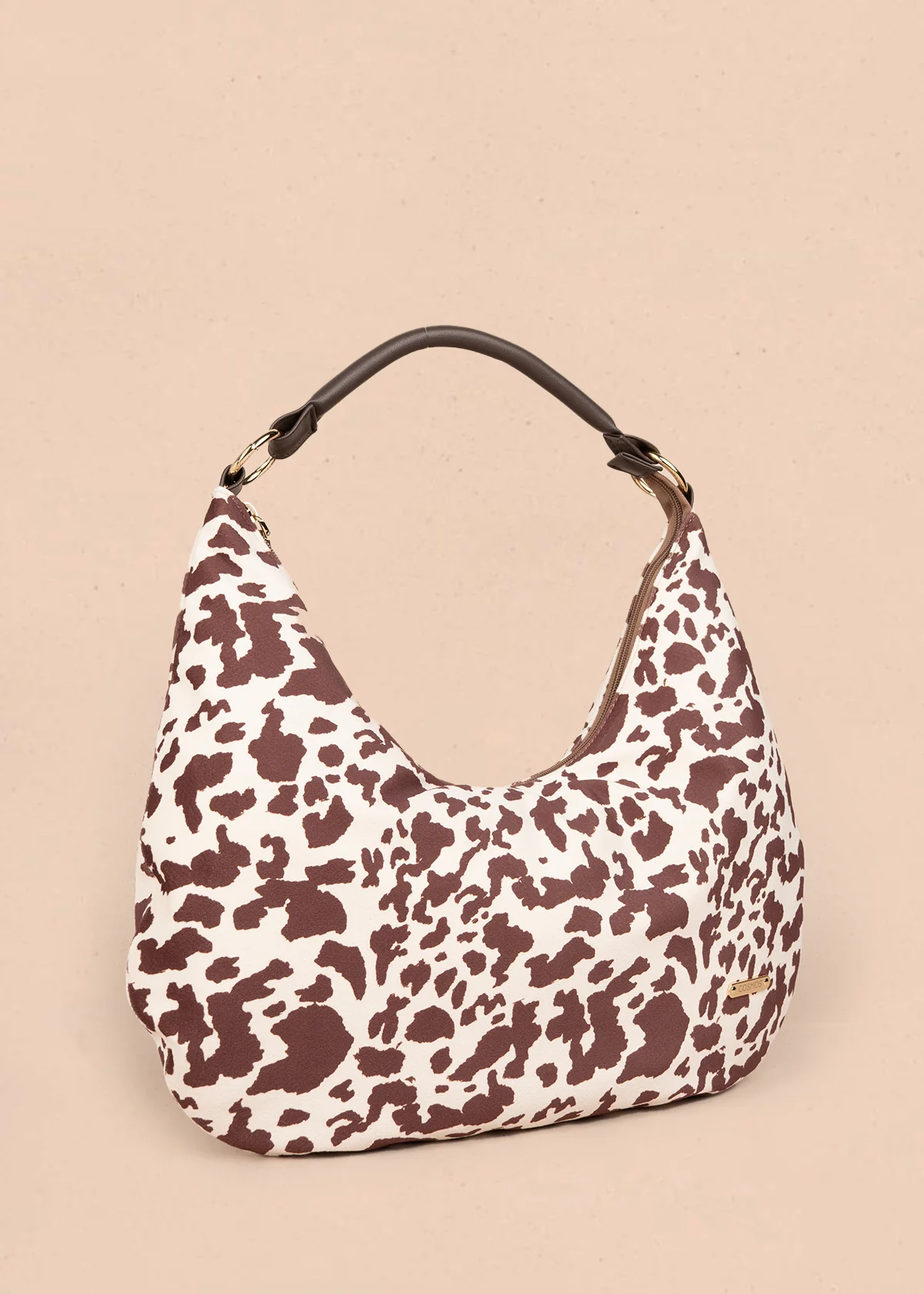 Bolso tipo cartera color café con diseño animal print 106958 - Image 3