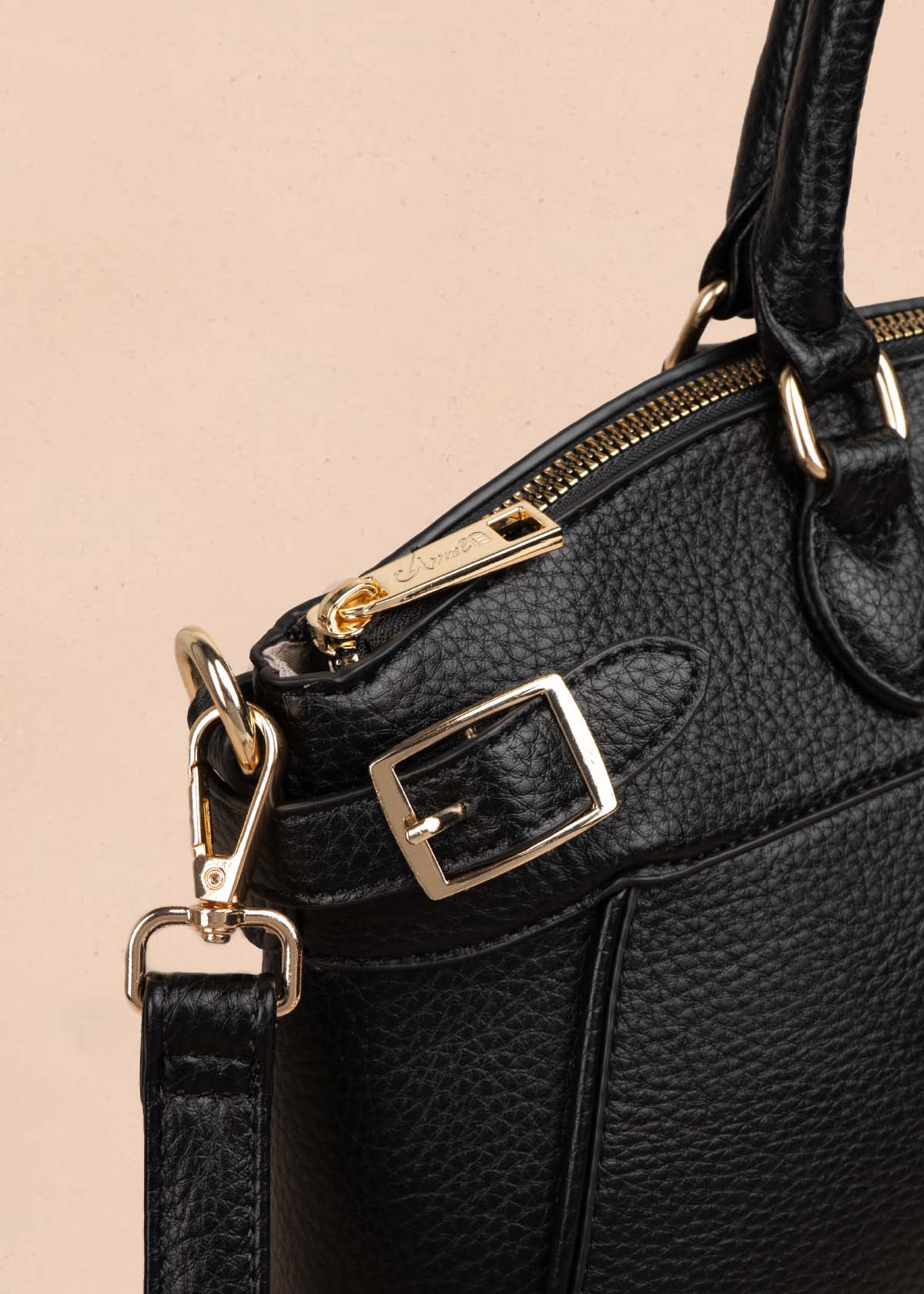 Bolso tipo cartera color negro 105770 - Image 3