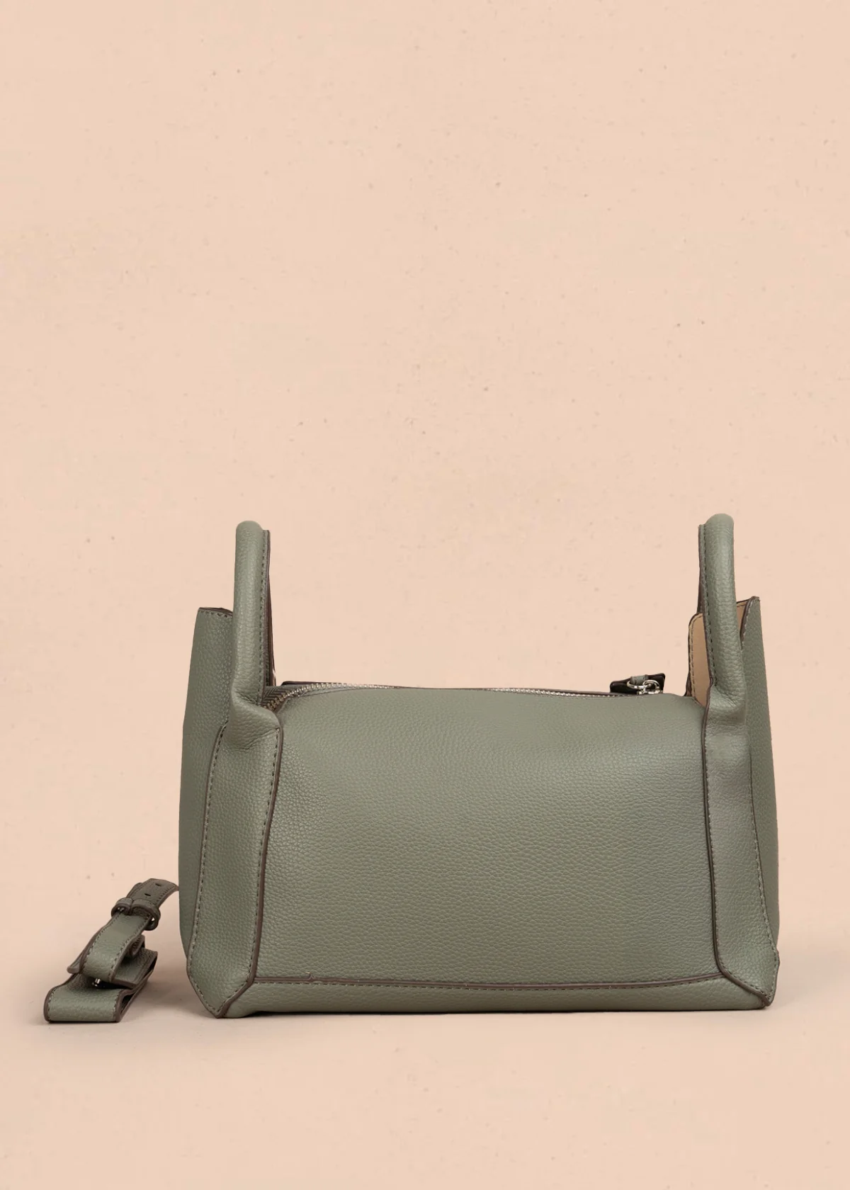 Bolso tipo cartera color verde con broche frontal 106985 - Image 3