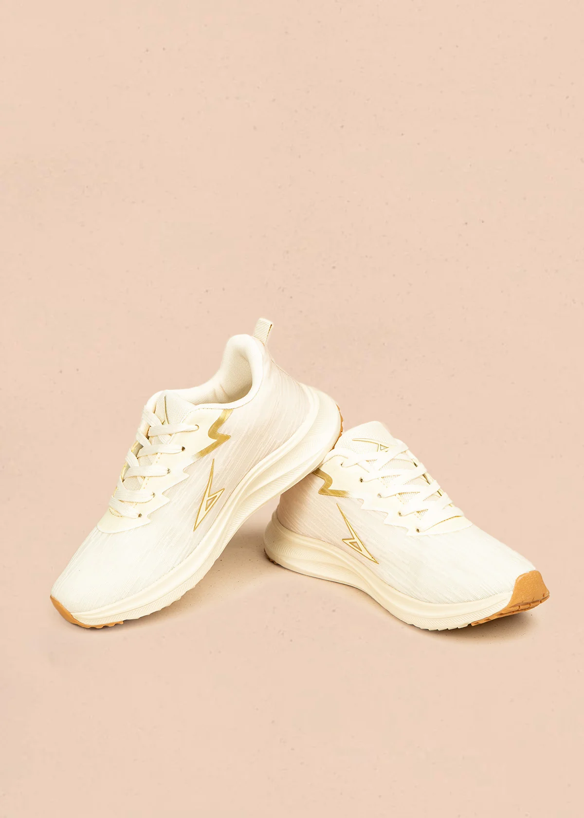 Tenis deportivos color beige con detalles dorados 106451 - Image 5