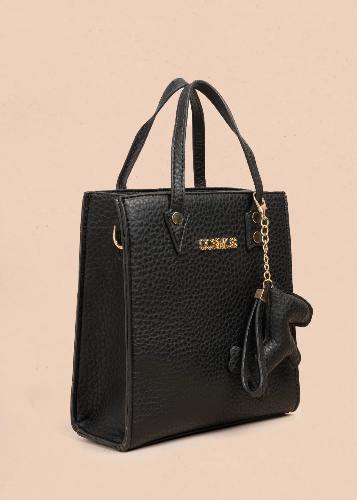 Bolso manos libres color negro con llavero 106984 - Image 3