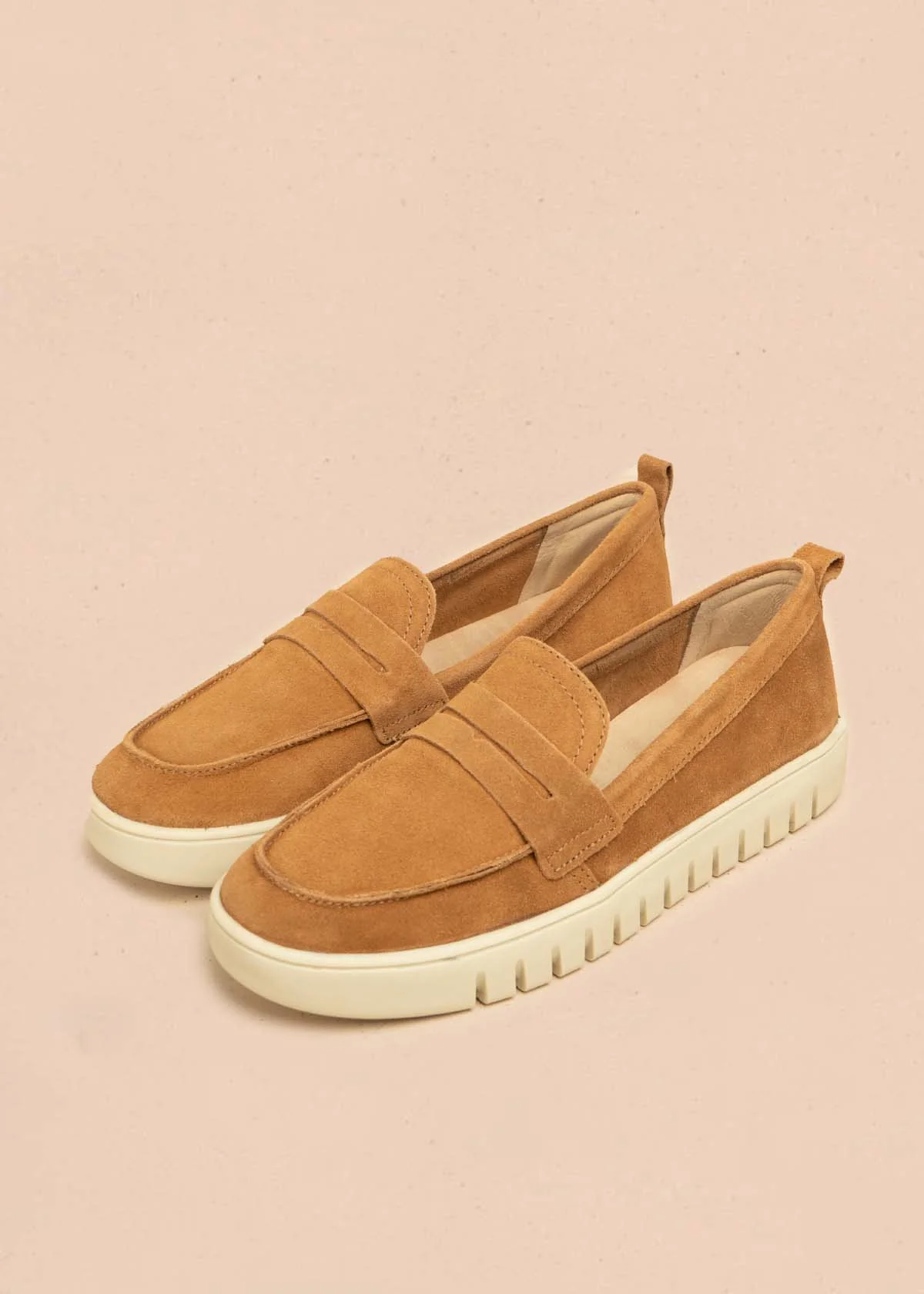 Mocasines en cuero color miel  105983 - Image 3
