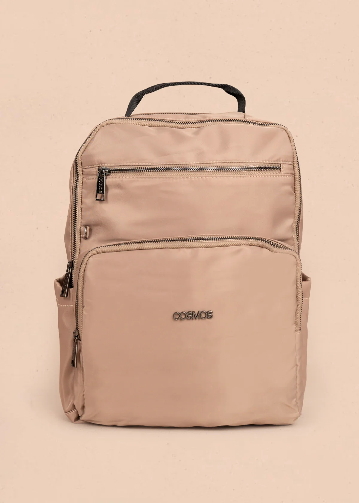 Morral color caqui en textil con bolsillos delanteros 106298