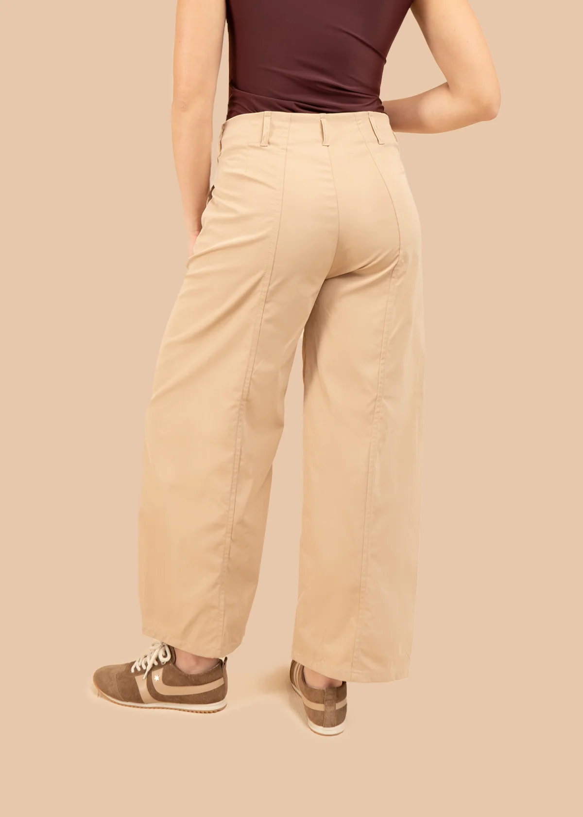 Pantalón color caqui bota ancha 106317 - Image 3