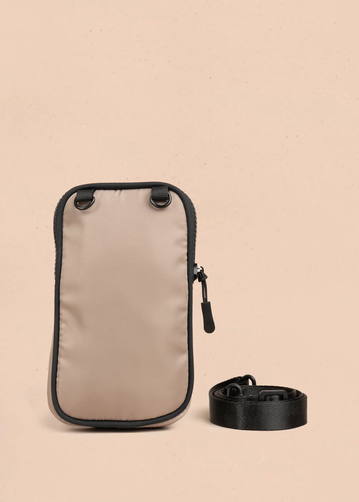 Porta celular color beige con bolsillo delantero 106969 - Image 2