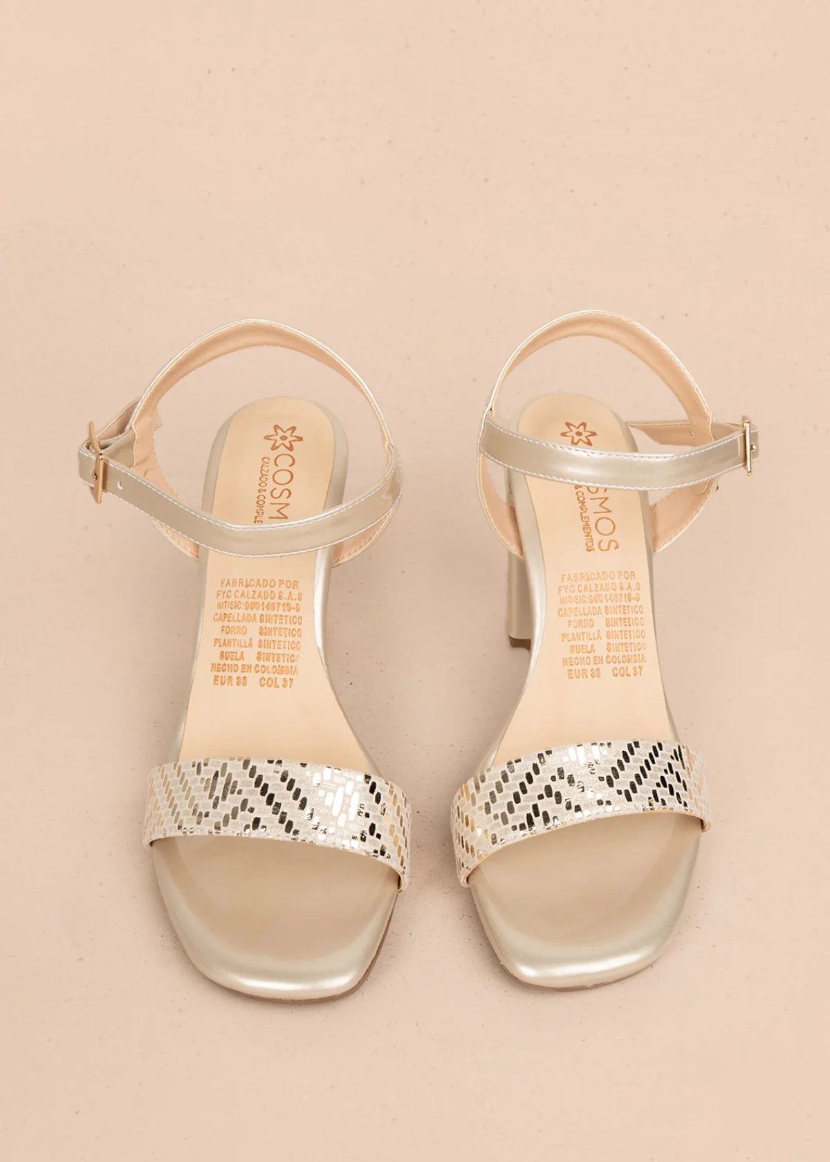 Sandalias de fiesta color dorado 106091 - Image 2