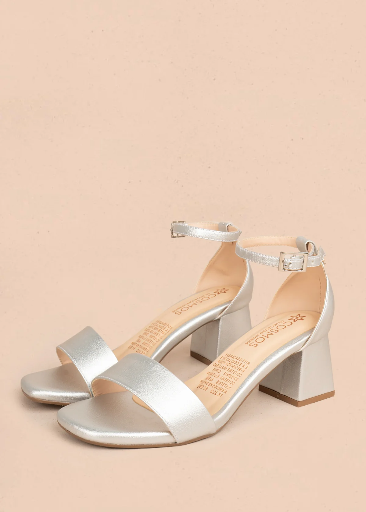 Sandalias de fiesta color plata 106092 - Image 3