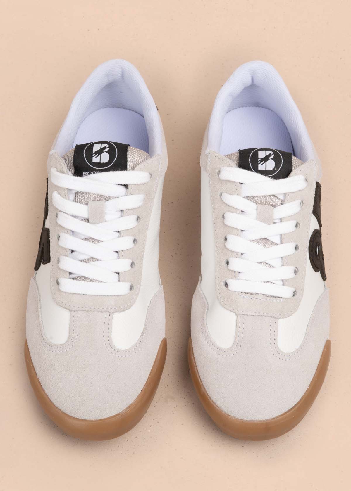 Tenis casuales en cuero color blanco 105336 - Image 5