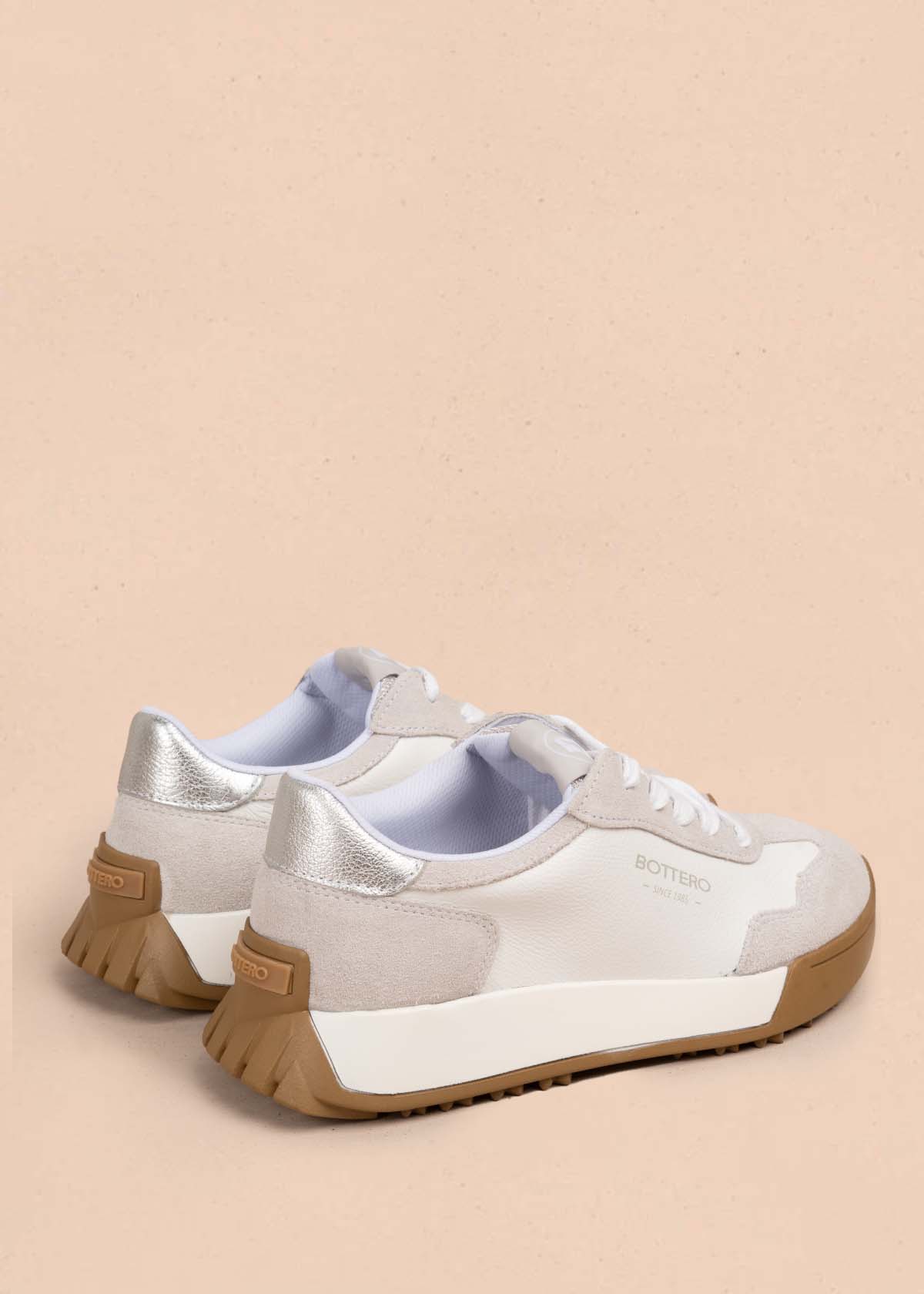 Tenis casuales en cuero color blanco 105339 - Image 6