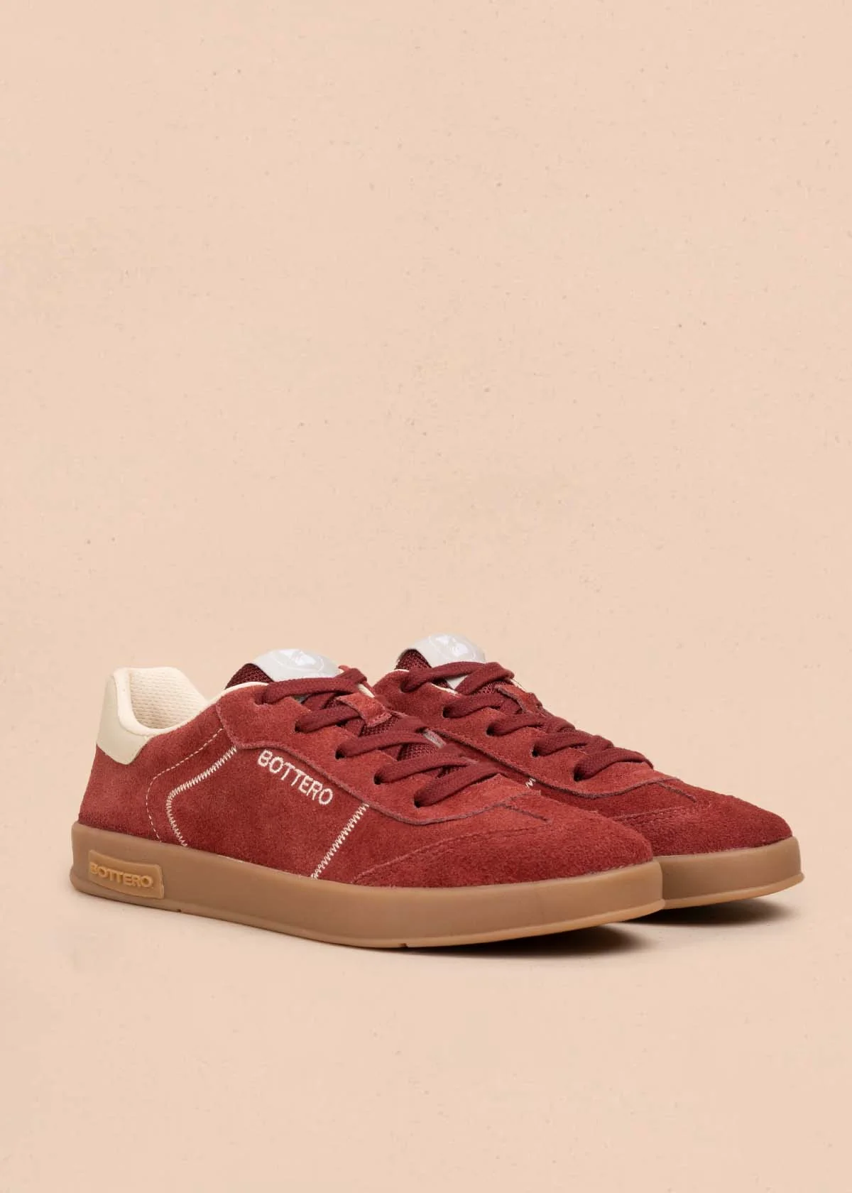 Tenis casuales en cuero color vinotinto 105330 - Image 2